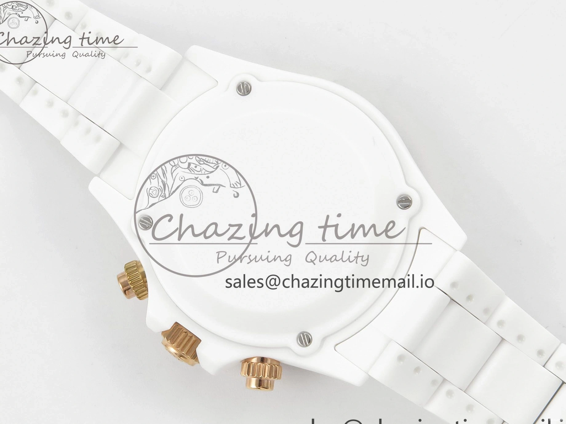 White SONIC Case Black Rainbow Daytona Bezel SA4130 Best and Rainbow Bracelet Dial Edition Ceramic 0113